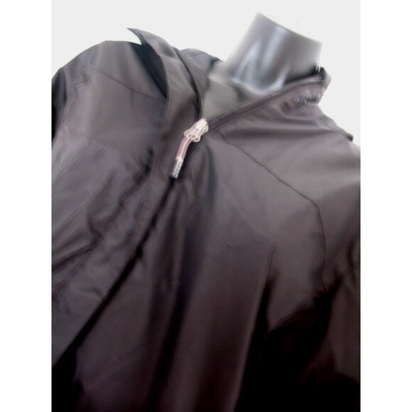 Swiss Alps Women’s Size L Waterproof Rain Jacket Wind Breaker Black Ck Measures - Picture 9 of 12